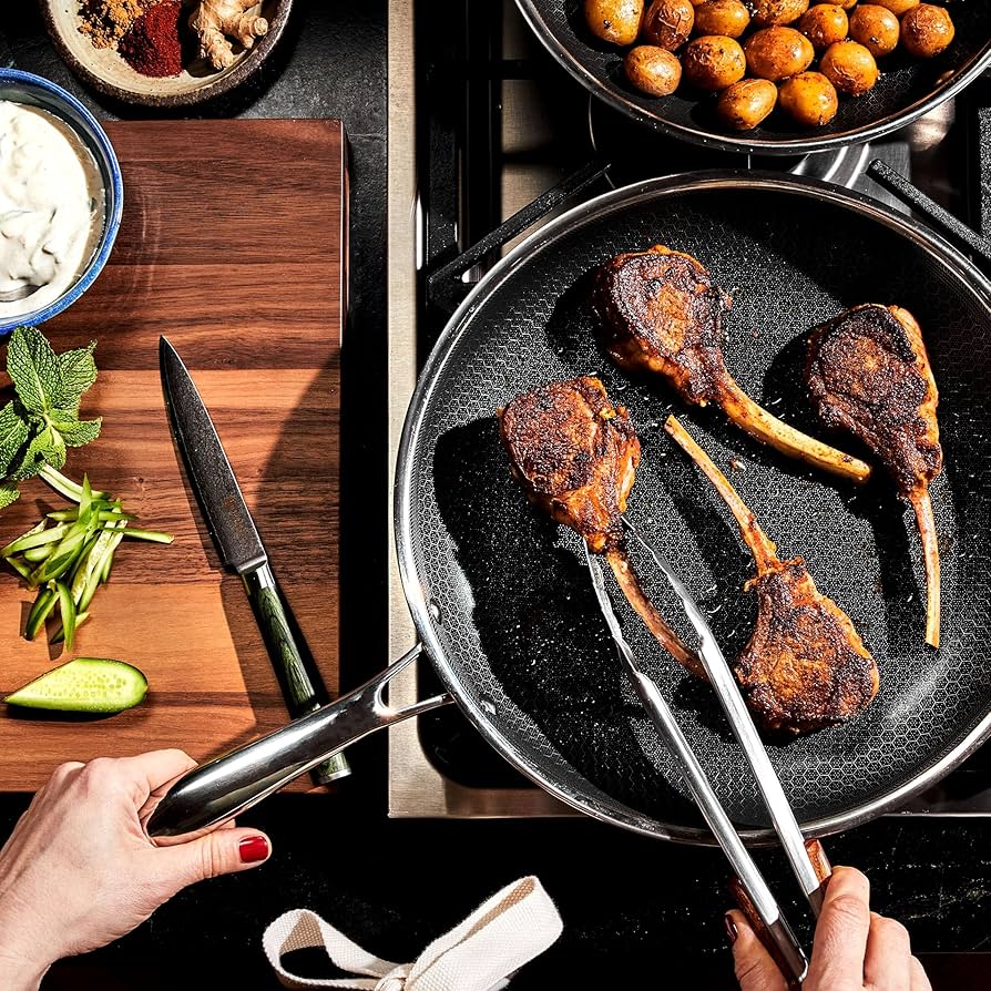 調理器具 hybrid hexclad 3set Amazon.com: HexClad Hybrid Nonstick 3-Piece Cookware Set, 8